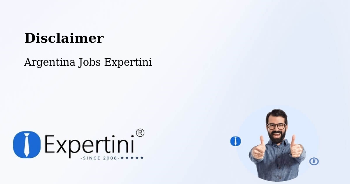 Disclaimer – Serrezuela - Argentina Jobs Expertini